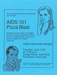 AIDS 101 Pizza Blast Flyer