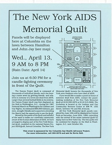 AIDS Memorial Quilt: Poster #3
