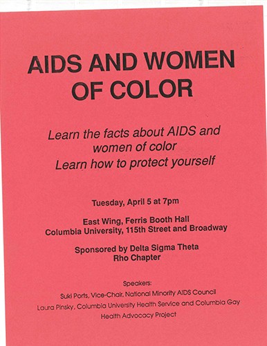 AIDS and Women of Color poster