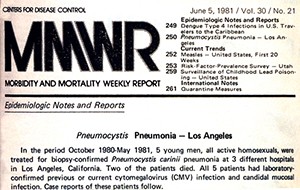 CDC report of homosexual men diagnosed with rare cancer