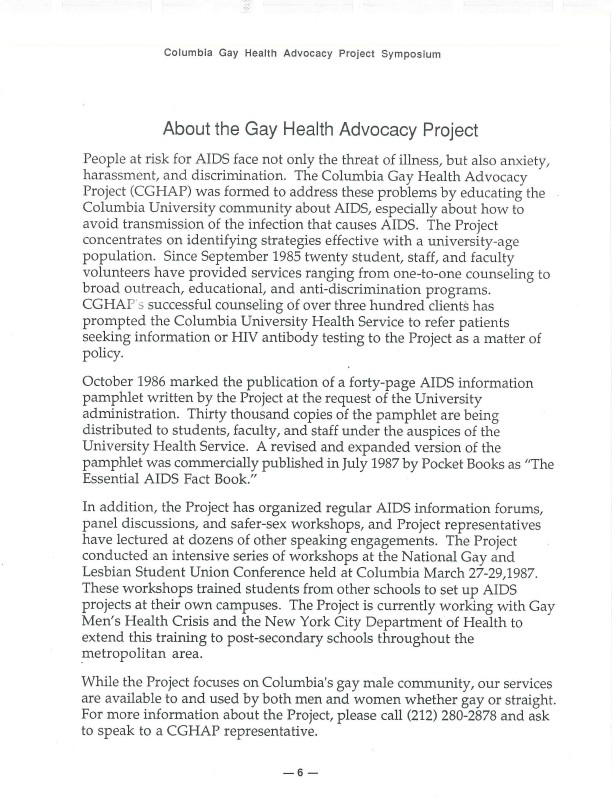 A document describing GHAP and it's mission.