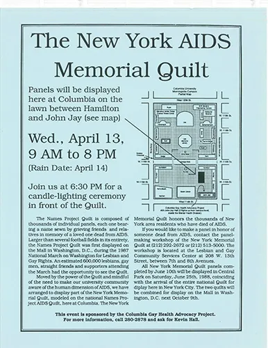 AIDS Memorial Quilt: Poster #3