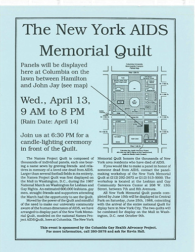 AIDS Memorial Quilt: Poster #3