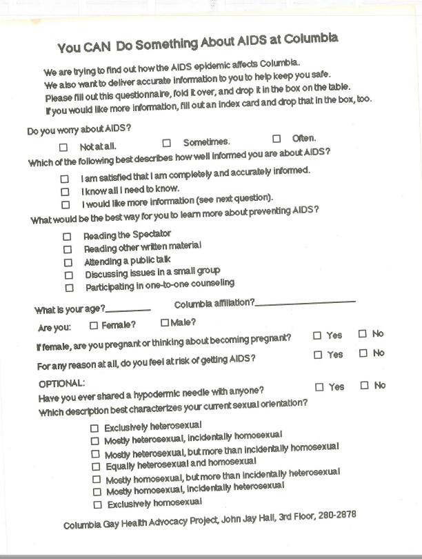 A questionnaire for concerned students A questionnaire for concerned students