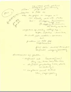 Undated Notes