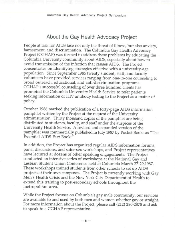 A document describing GHAP and it's mission. A document describing GHAP and it's mission.