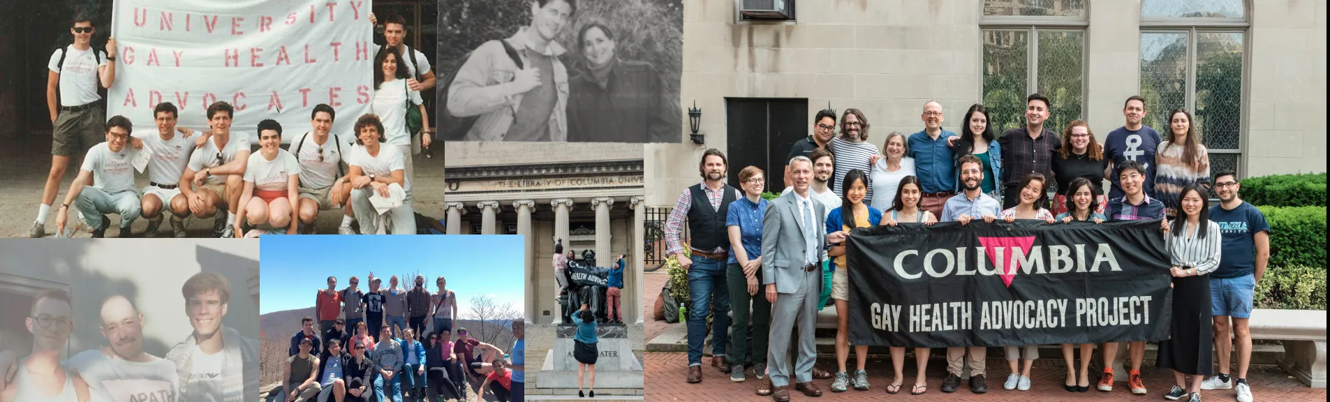 A collage of photos of people who have worked with GHAP since its founding.