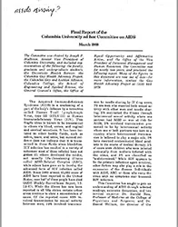 AIDS Committee Report, March 1988